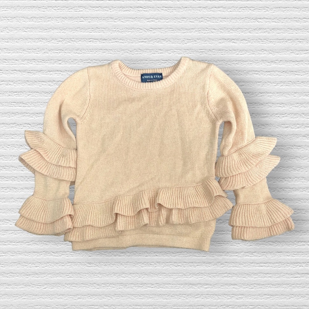 Andy & Evens | Shimmer | Ruffle |Sweater